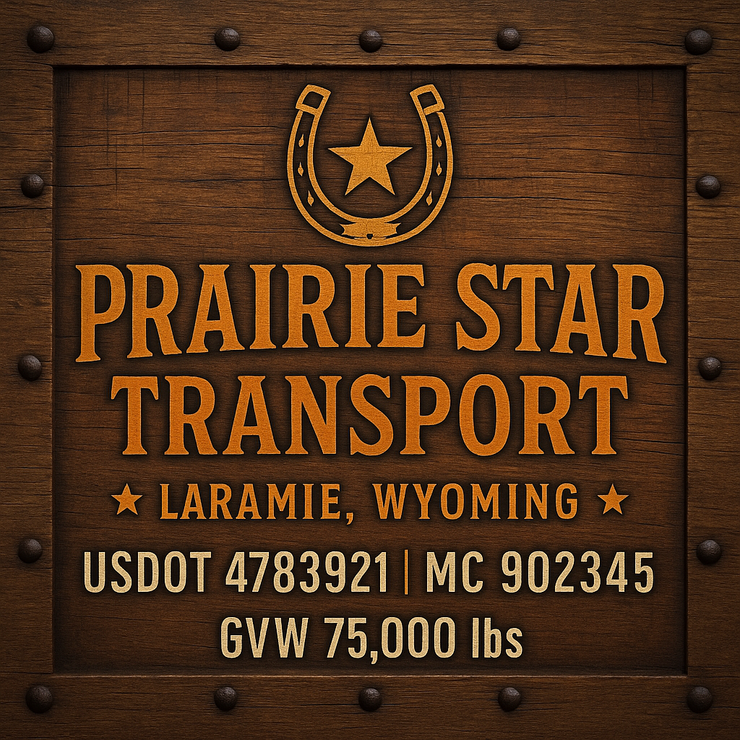 Trucking, Logistics, Transport Inspired Truck Door Lettering Decal Sticker Signs For Style & Compliance With USDOT, MC, GVW Or Any Regulation Number Lines (Set of 2)