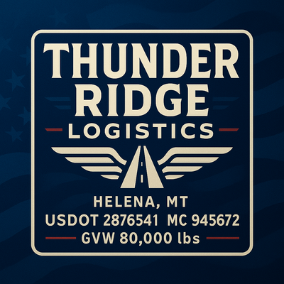Trucking, Logistics, Transport Inspired Truck Door Lettering Decal Sticker Signs For Style & Compliance With USDOT, MC, GVW Or Any Regulation Number Lines (Set of 2)