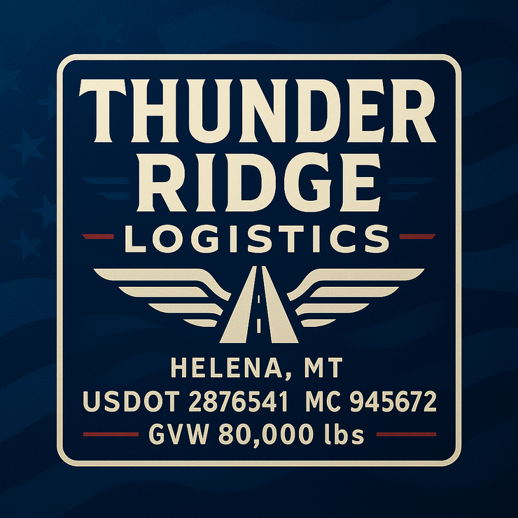 Trucking, Logistics, Transport Inspired Truck Door Lettering Decal Sticker Signs For Style & Compliance With USDOT, MC, GVW Or Any Regulation Number Lines (Set of 2)