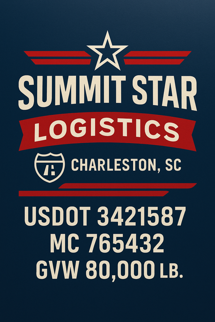 Trucking, Logistics, Transport Inspired Truck Door Lettering Decal Sticker Signs For Style & Compliance With USDOT, MC, GVW Or Any Regulation Number Lines (Set of 2)