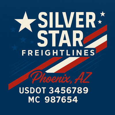 Trucking, Logistics, Transport Inspired Truck Door Lettering Decal Sticker Signs For Style & Compliance With USDOT, MC, GVW Or Any Regulation Number Lines (Set of 2)