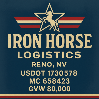 Trucking, Logistics, Transport Inspired Truck Door Lettering Decal Sticker Signs For Style & Compliance With USDOT, MC, GVW Or Any Regulation Number Lines (Set of 2)