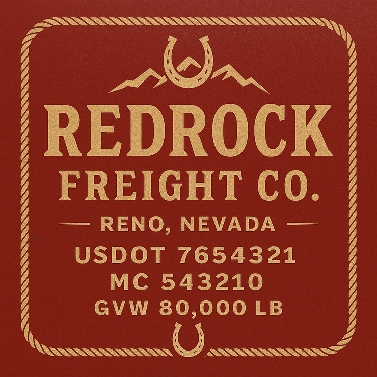 Trucking, Logistics, Transport Inspired Truck Door Lettering Decal Sticker Signs For Style & Compliance With USDOT, MC, GVW Or Any Regulation Number Lines (Set of 2)