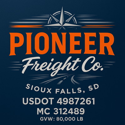 Trucking, Logistics, Transport Inspired Truck Door Lettering Decal Sticker Signs For Style & Compliance With USDOT, MC, GVW Or Any Regulation Number Lines (Set of 2)
