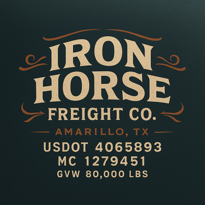Trucking, Logistics, Transport Inspired Truck Door Lettering Decal Sticker Signs For Style & Compliance With USDOT, MC, GVW Or Any Regulation Number Lines (Set of 2)