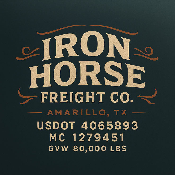 Trucking, Logistics, Transport Inspired Truck Door Lettering Decal Sticker Signs For Style & Compliance With USDOT, MC, GVW Or Any Regulation Number Lines (Set of 2)