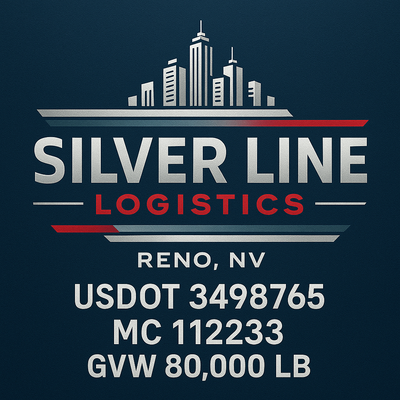 Trucking, Logistics, Transport Inspired Truck Door Lettering Decal Sticker Signs For Style & Compliance With USDOT, MC, GVW Or Any Regulation Number Lines (Set of 2)