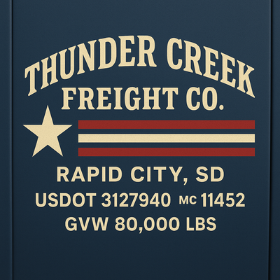 Trucking, Logistics, Transport Inspired Truck Door Lettering Decal Sticker Signs For Style & Compliance With USDOT, MC, GVW Or Any Regulation Number Lines (Set of 2)
