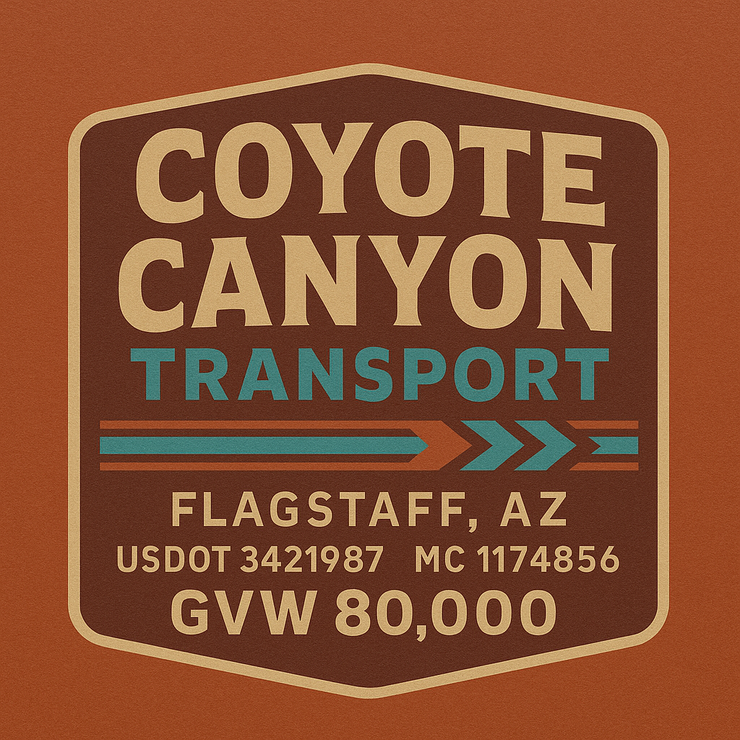 Trucking, Logistics, Transport Inspired Truck Door Lettering Decal Sticker Signs For Style & Compliance With USDOT, MC, GVW Or Any Regulation Number Lines (Set of 2)