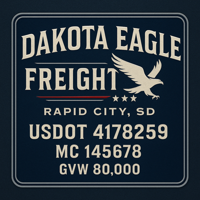 Trucking, Logistics, Transport Inspired Truck Door Lettering Decal Sticker Signs For Style & Compliance With USDOT, MC, GVW Or Any Regulation Number Lines (Set of 2)