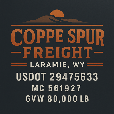 Trucking, Logistics, Transport Inspired Truck Door Lettering Decal Sticker Signs For Style & Compliance With USDOT, MC, GVW Or Any Regulation Number Lines (Set of 2)