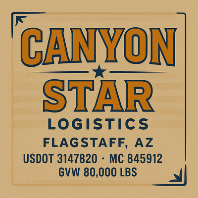 Trucking, Logistics, Transport Inspired Truck Door Lettering Decal Sticker Signs For Style & Compliance With USDOT, MC, GVW Or Any Regulation Number Lines (Set of 2)