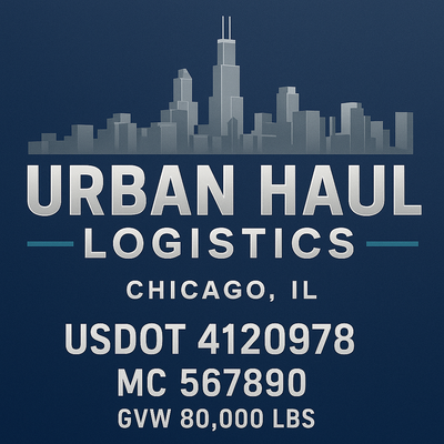 Trucking, Logistics, Transport Inspired Truck Door Lettering Decal Sticker Signs For Style & Compliance With USDOT, MC, GVW Or Any Regulation Number Lines (Set of 2)