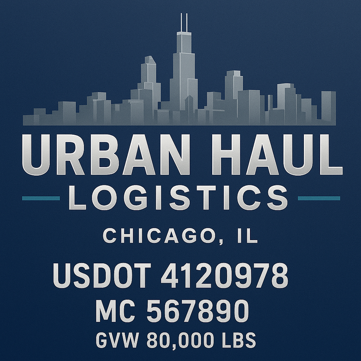 Trucking, Logistics, Transport Inspired Truck Door Lettering Decal Sticker Signs For Style & Compliance With USDOT, MC, GVW Or Any Regulation Number Lines (Set of 2)