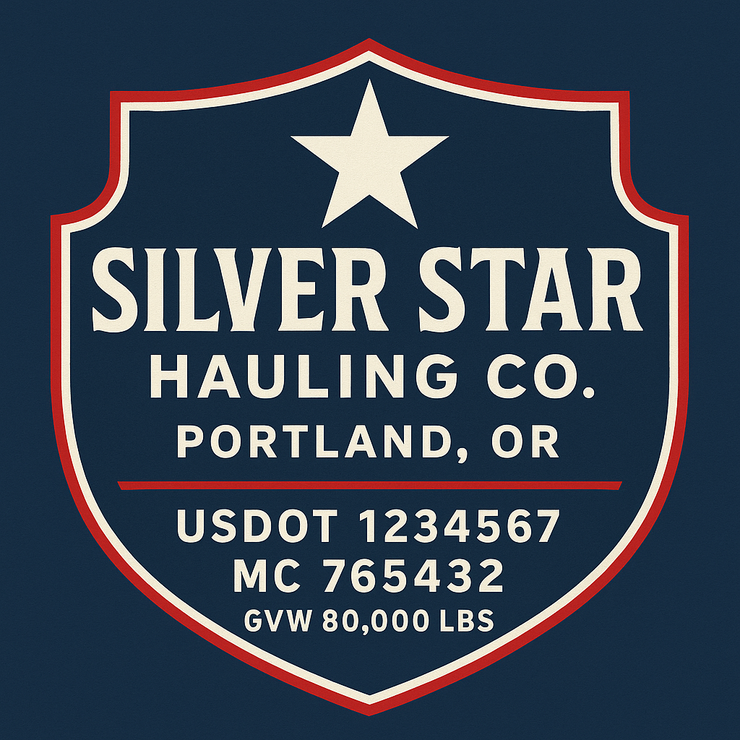 Trucking, Logistics, Transport Inspired Truck Door Lettering Decal Sticker Signs For Style & Compliance With USDOT, MC, GVW Or Any Regulation Number Lines (Set of 2)