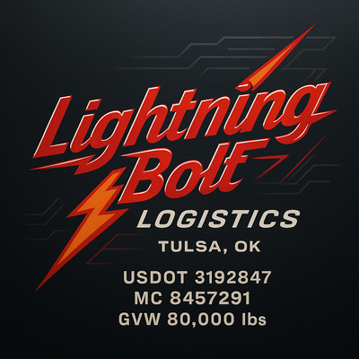 Trucking, Logistics, Transport Inspired Truck Door Lettering Decal Sticker Signs For Style & Compliance With USDOT, MC, GVW Or Any Regulation Number Lines (Set of 2)