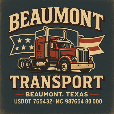 Trucking, Logistics, Transport Inspired Truck Door Lettering Decal Sticker Signs For Style & Compliance With USDOT, MC, GVW Or Any Regulation Number Lines (Set of 2)
