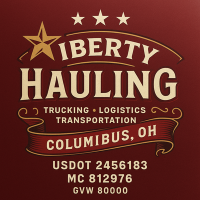 Trucking, Logistics, Transport Inspired Truck Door Lettering Decal Sticker Signs For Style & Compliance With USDOT, MC, GVW Or Any Regulation Number Lines (Set of 2)