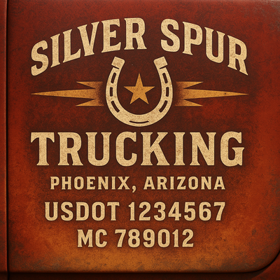 Trucking, Logistics, Transport Inspired Truck Door Lettering Decal Sticker Signs For Style & Compliance With USDOT, MC, GVW Or Any Regulation Number Lines (Set of 2)