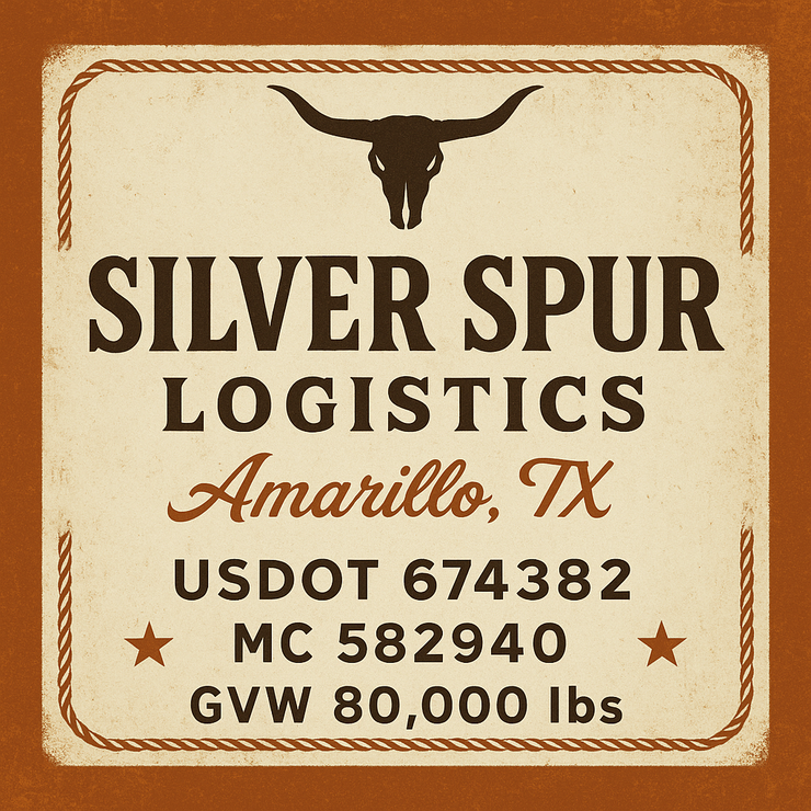 Trucking, Logistics, Transport Inspired Truck Door Lettering Decal Sticker Signs For Style & Compliance With USDOT, MC, GVW Or Any Regulation Number Lines (Set of 2)