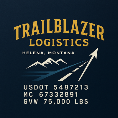 Trucking, Logistics, Transport Inspired Truck Door Lettering Decal Sticker Signs For Style & Compliance With USDOT, MC, GVW Or Any Regulation Number Lines (Set of 2)