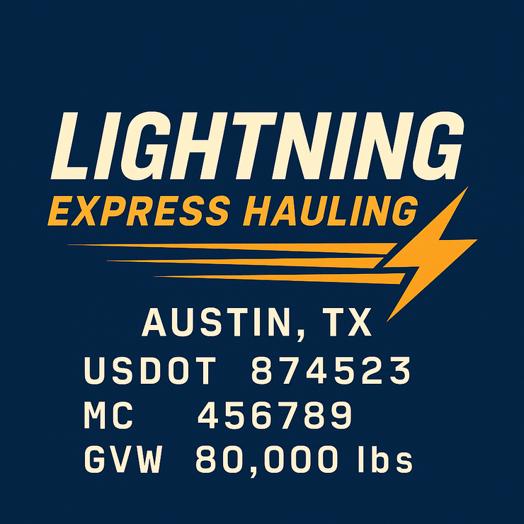 Trucking, Logistics, Transport Inspired Truck Door Lettering Decal Sticker Signs For Style & Compliance With USDOT, MC, GVW Or Any Regulation Number Lines (Set of 2)
