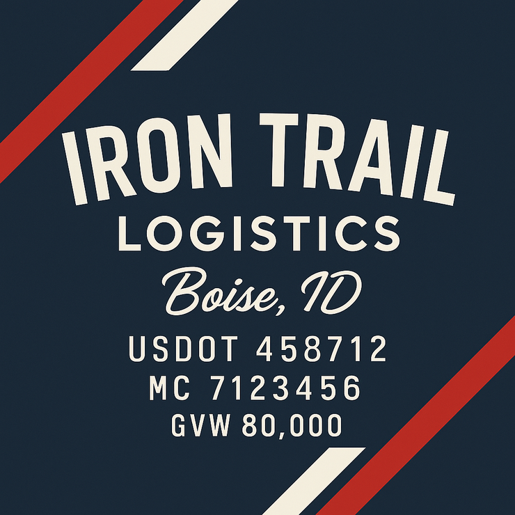 Trucking, Logistics, Transport Inspired Truck Door Lettering Decal Sticker Signs For Style & Compliance With USDOT, MC, GVW Or Any Regulation Number Lines (Set of 2)