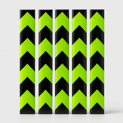 Neon Green & Black Reflectors | DOT Reflective Tape Strips | 2" x 24"