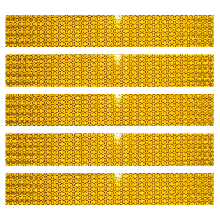 DOT Bright Yellow Reflectors | DOT Reflective Tape Strips Conspicuity | Many Size Strips