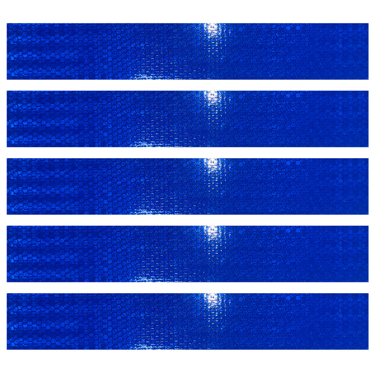 DOT Bright Blue Reflectors | DOT Reflective Tape Strips Conspicuity | Many Size Strips