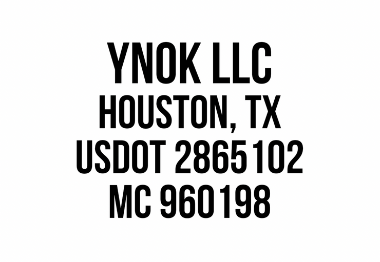 Custom Order For YNOK LLC