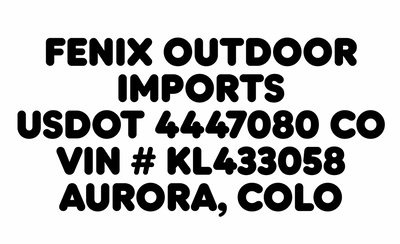 Custom order for Fenix Outdoor Imports