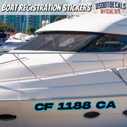 boat registration number decal