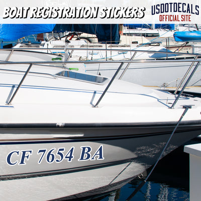 two color boat number registration