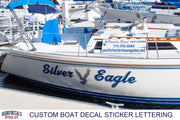 custom boat port and starboard lettering decals