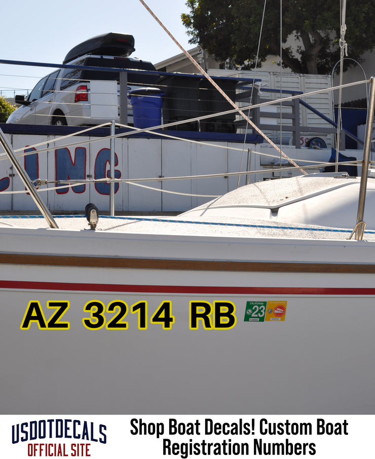 boat number decal stickers