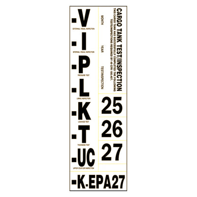 Cargo Tank Annual Inspection Label Sticker Label Decal Sign