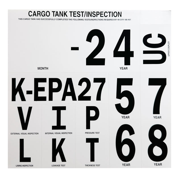 Cargo Tank Test Inspection Sticker Label Decal Sign – USDOT Decals