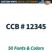 ccb number decal sticker