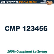 cmp number decal sticker