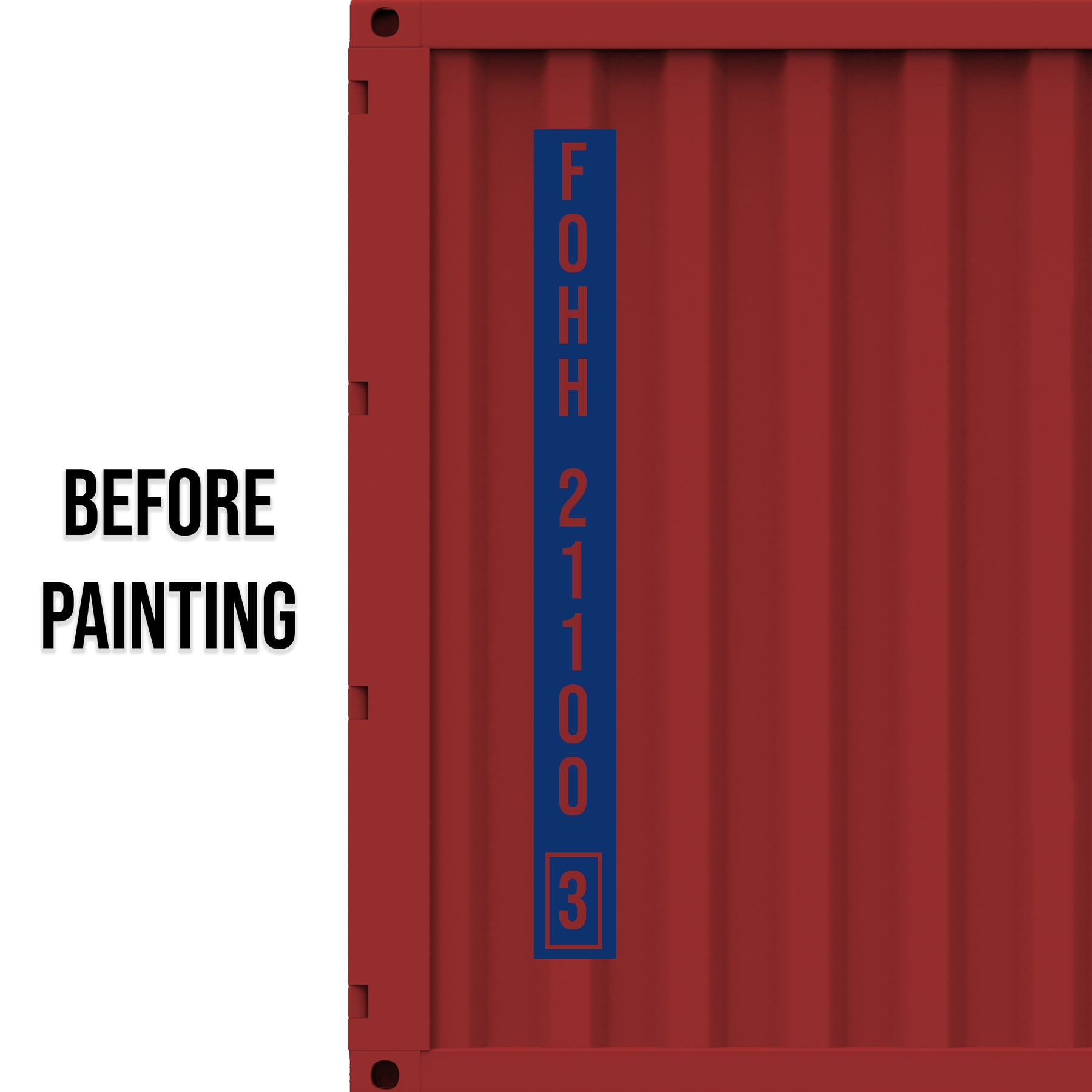 Custom Stencil Vertical Side Shipping Container Number Stencil Letteri ...