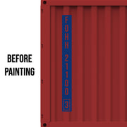 Custom Stencil Vertical Side Shipping Container Number Stencil Lettering 1 Lines of Text, (Set of 2)