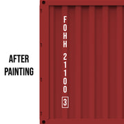 Custom Stencil Vertical Side Shipping Container Number Stencil Lettering 1 Lines of Text, (Set of 2)