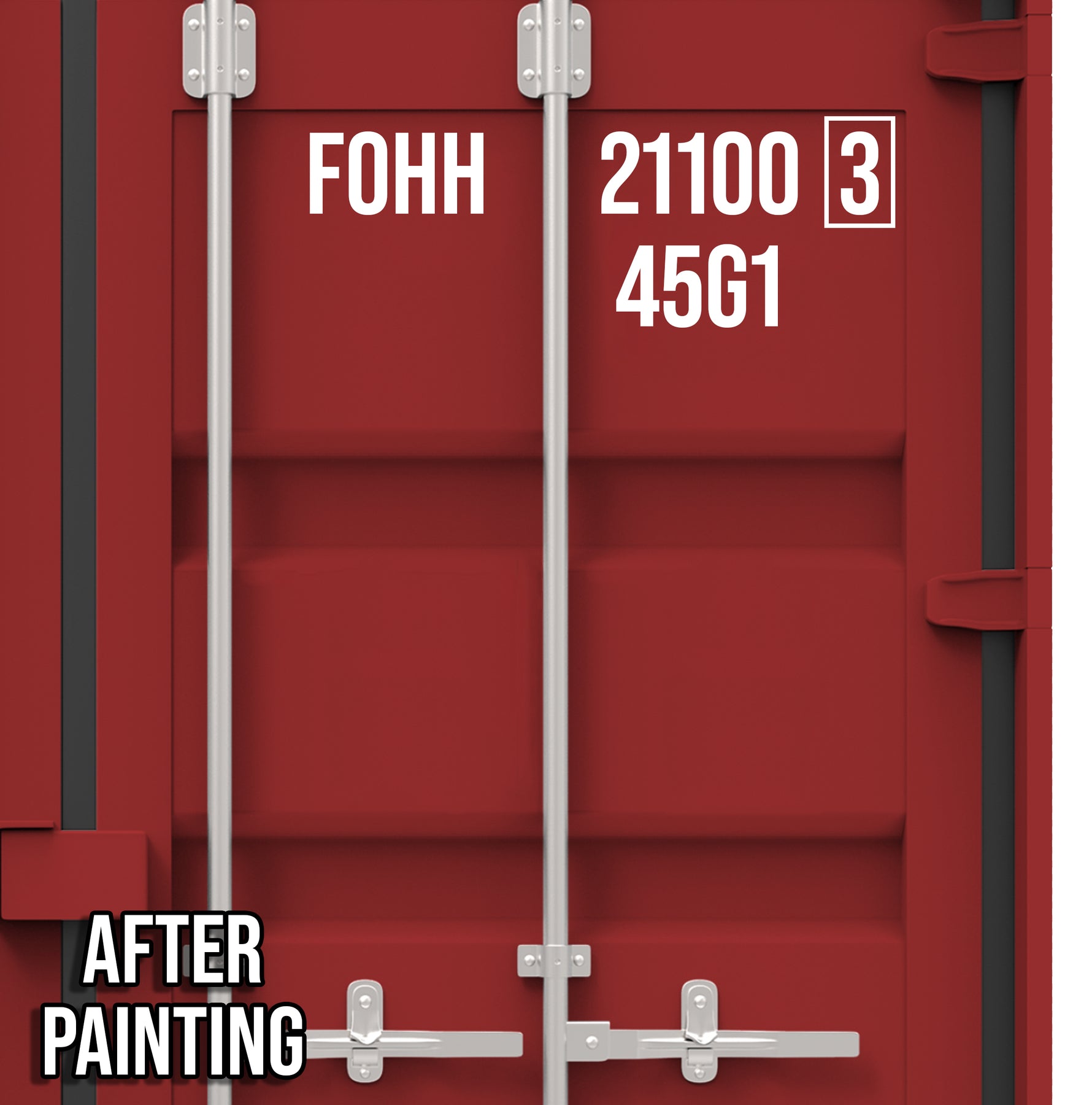 Custom Stencil Shipping Container Number Stencil Lettering 2 Lines of ...