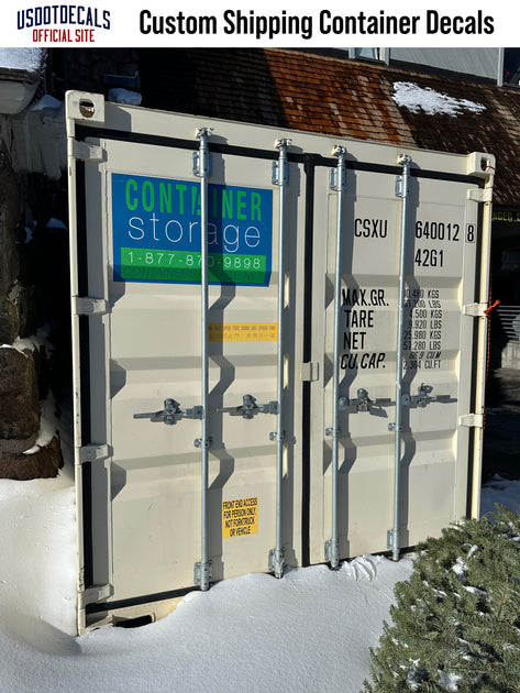 Custom Shipping Container MAX GROSS, TARE, PAYLOAD, CUBE Number Decal ...