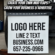 Custom Semi-Truck Mud-Flaps | Create Your Own | Add Your Own Text | 4 Lines | 2-Pack