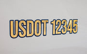 raised domed usdot number decal stickers lettering