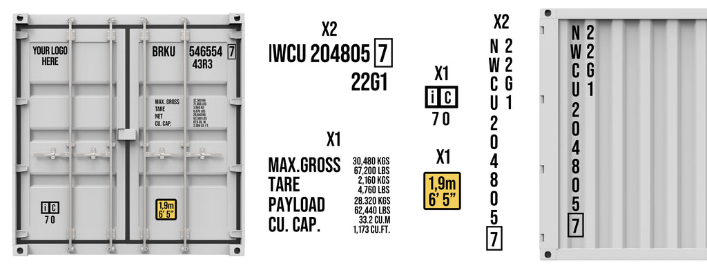 Iso Shipping Container Decals Vinyl Decal | Buy Shipping Container