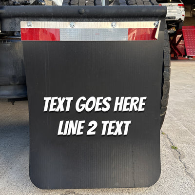 custom text mud flaps for semi trucks