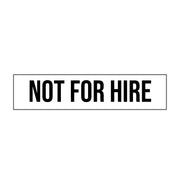 not for hire magnetic sign